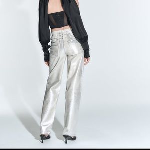 Zara zero boy boy jeans silver size 2 brand new with tags